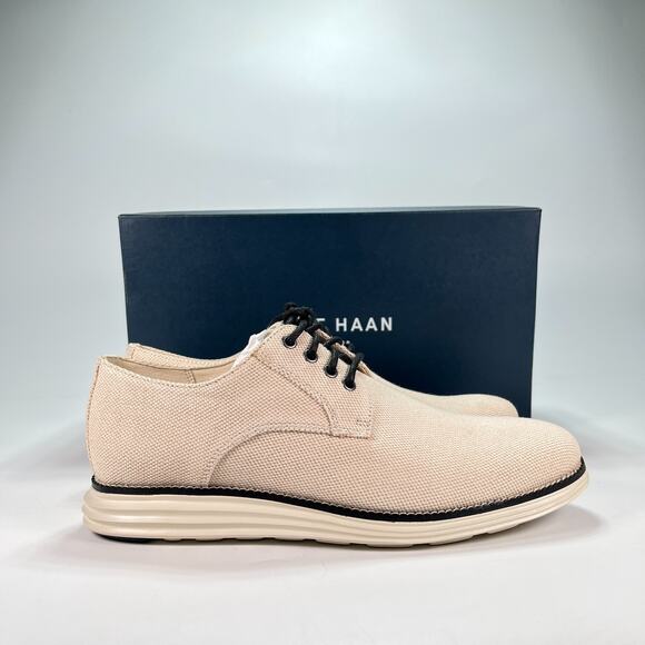 Cole Haan ØriginalGrand Plain Toe Tan Ivory Oxford Hybrid Dress Shoes Mens Sz 9M